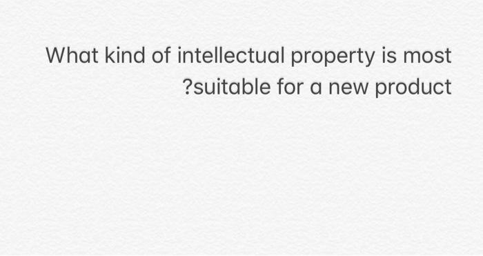 What kind of intellectual property is most