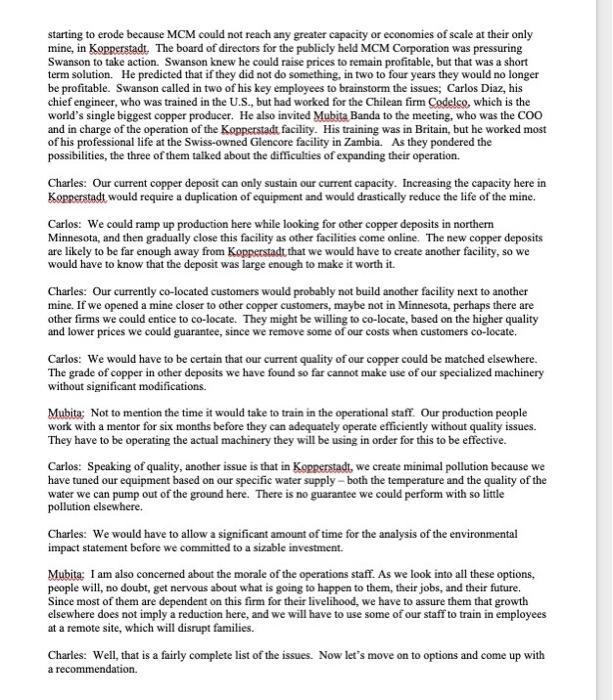 The following are the seven criteria for