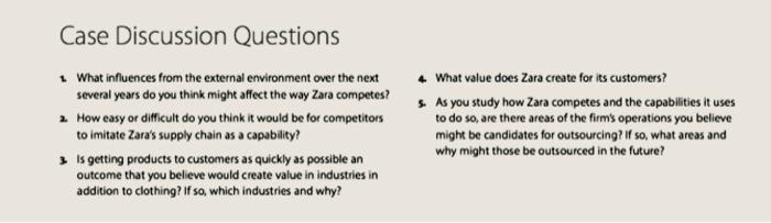 Case Discussion Questions 1 What influences from