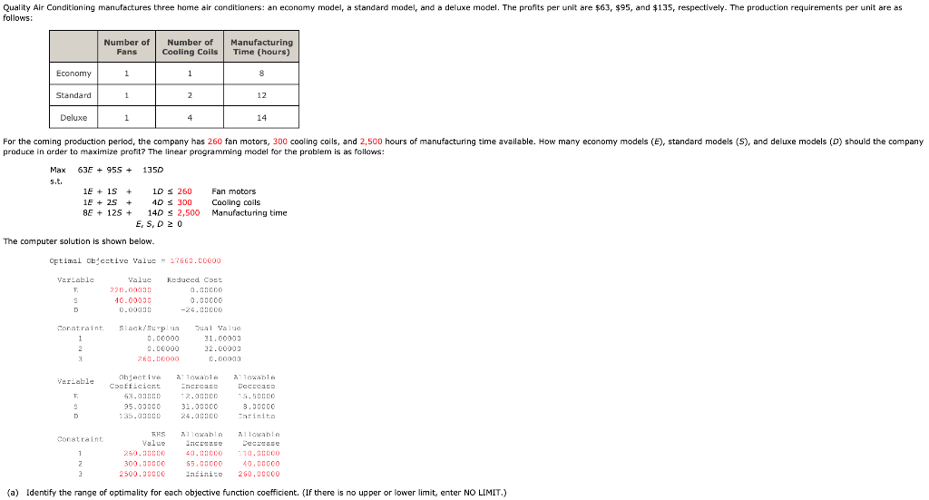 Quality Air Conditioning manufactures three home