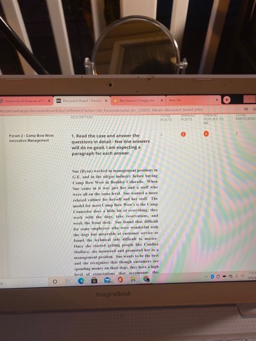 Which managerial role does Sue demonstrate? Which