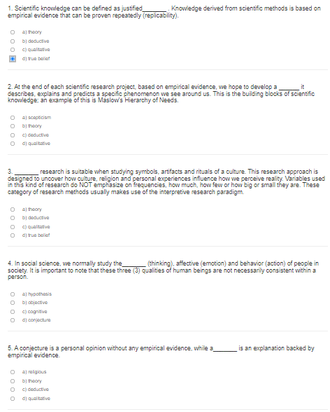 1. Scientific knowledge can be defined as