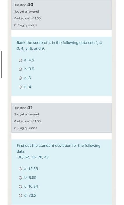 I want a quick solution, please Question 40 Not