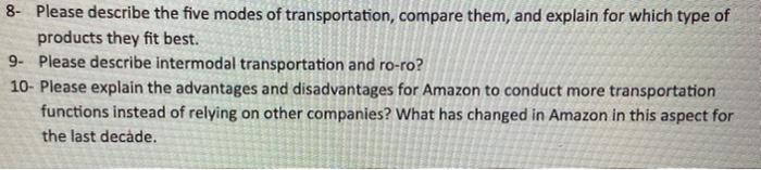 8- Please describe the five modes of