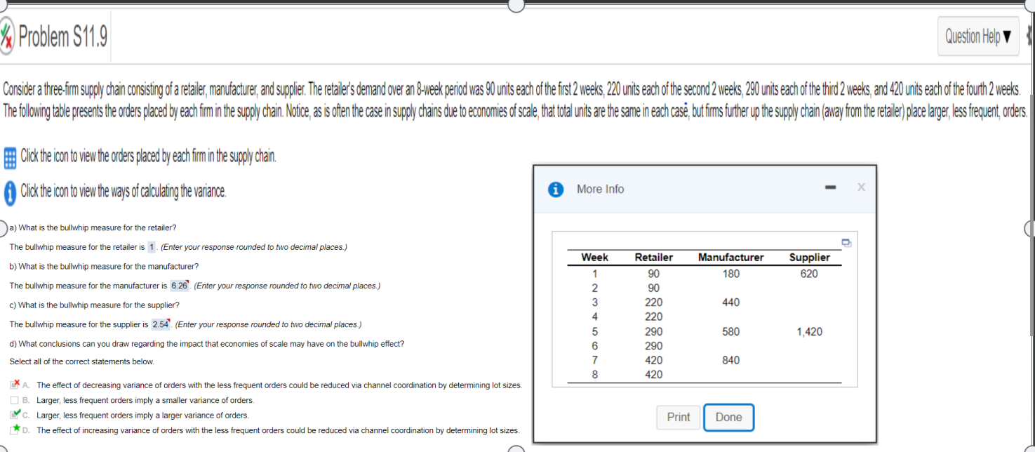 %Problem S11.9 Question Help Consider a