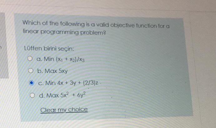 Which of the following is a valid objective