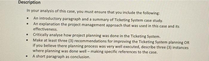 Write a research paper on ticketing system. .