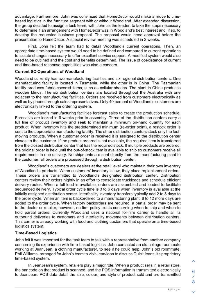 Discuss how Time-Based logistics (like JeanJeans