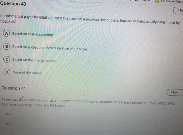 Question 39 Which acronym does not stand for an