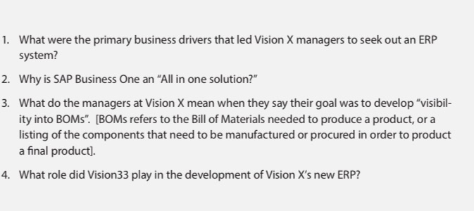 1. What were the primary business drivers that