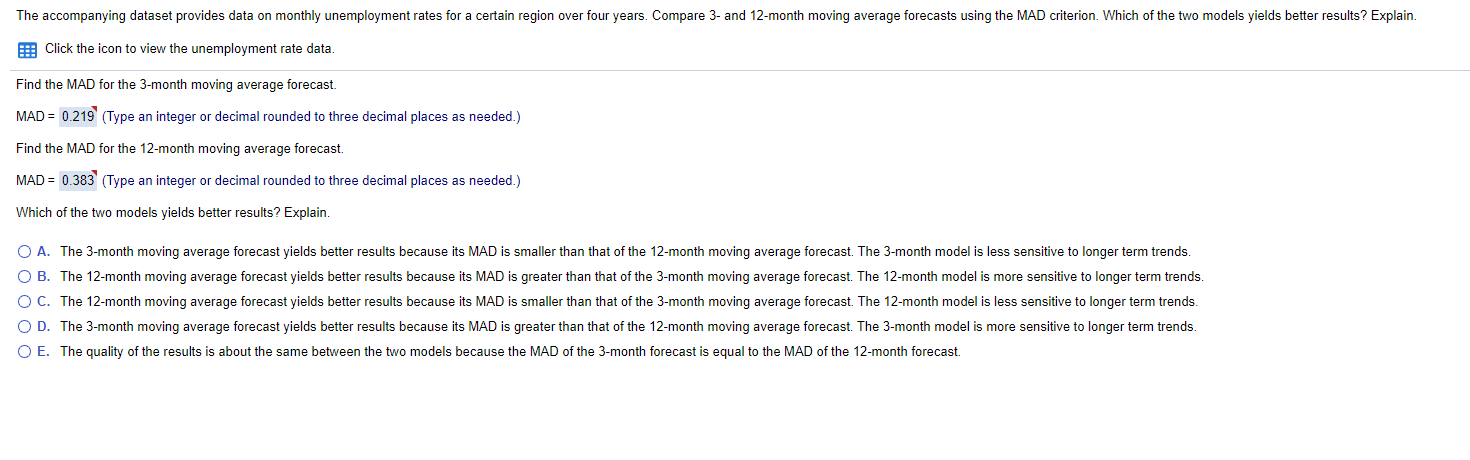 The accompanying dataset provides data on monthly