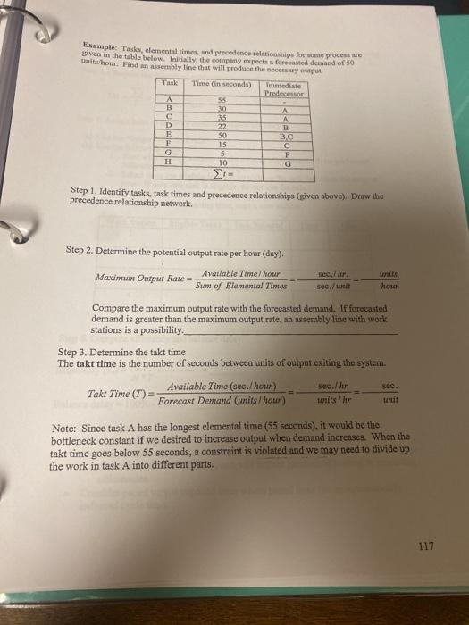 please show all parts. thanks! :) Example: Tasks,