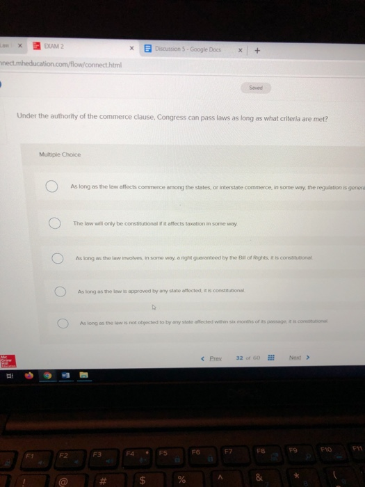 Law X EXAM 2 X E Discussion 5 - Google Docs x +