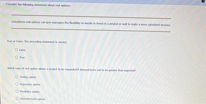 help Consider the following statement about real