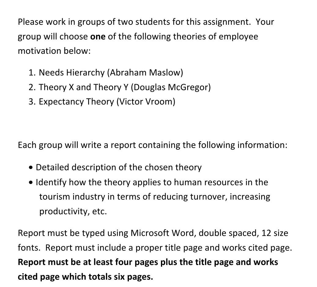 Please work in groups of two students for this