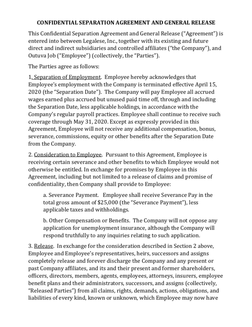 Questions: Who are the parties to this Agreement?