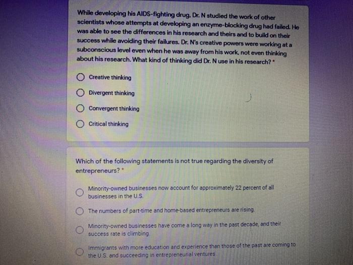 While developing his AIDS-fighting drug. Dr. N