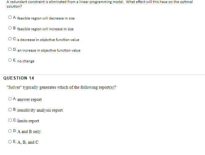 A redundant constraint is eliminated from a