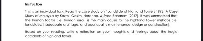 Landslide of Highland Towers 1993: a case study