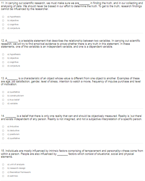 11. In carrying out scientific research, we must