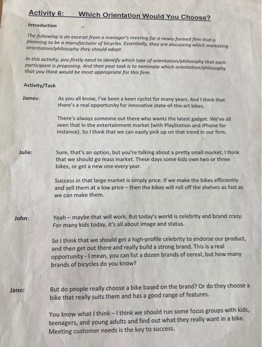 Activity 6: Which Orientation Would You Choose?