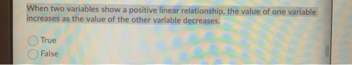 When two variables show a positive linear
