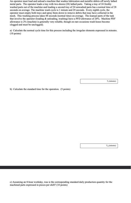 please write it on paper An operator must load