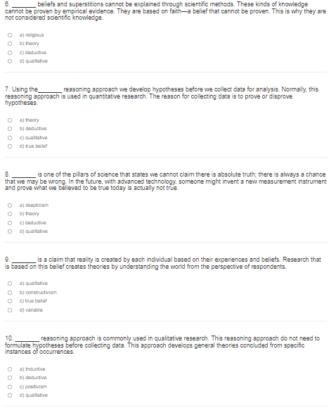 6. beliefs and superstitions cannot be explained