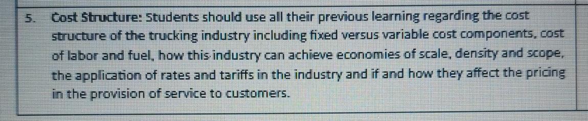 Cost Structure: Students should use all their