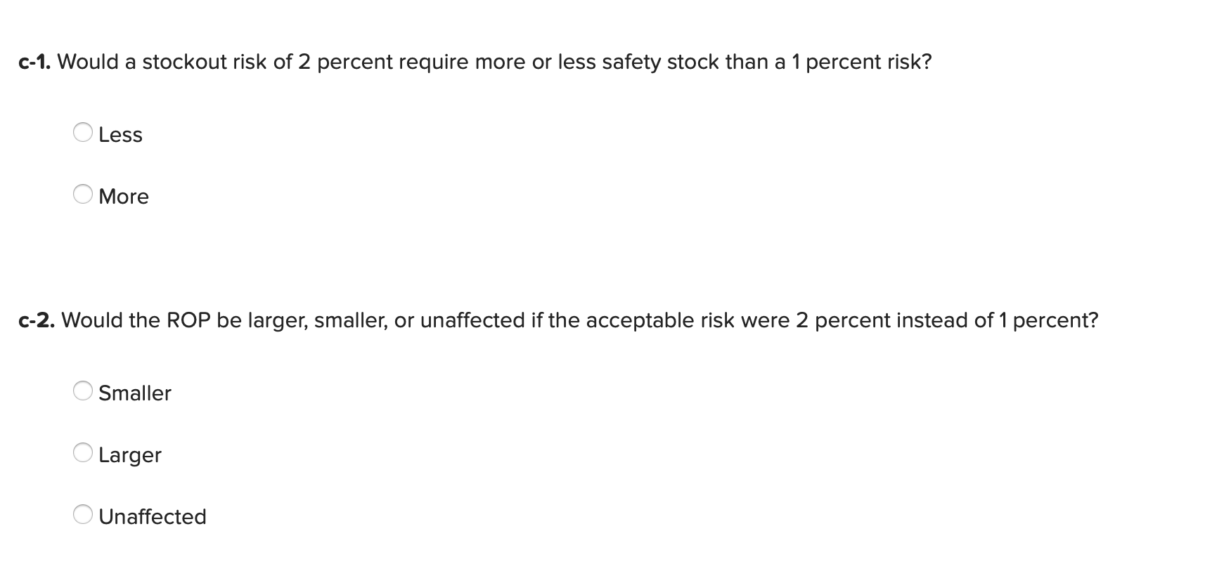 Given this information: Expected demand during