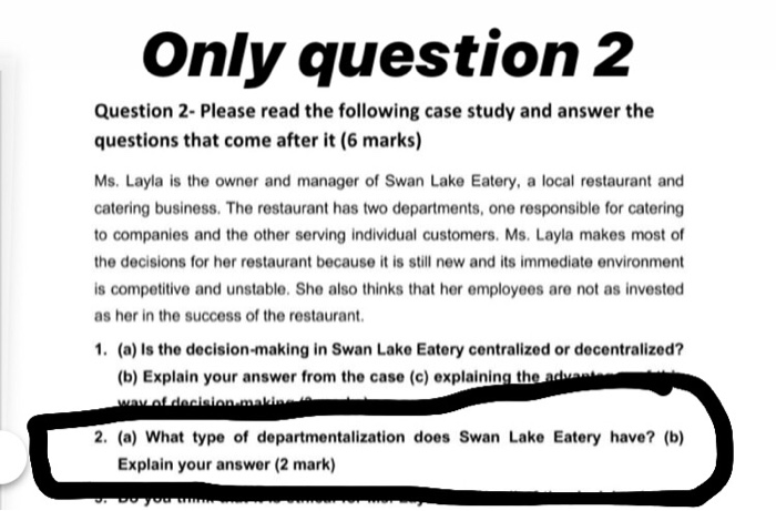 Only question 2 Question 2- Please read the