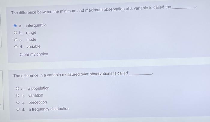 please answer all questions The difference