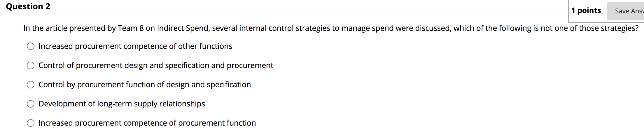 Question 1 1 points focus on achieving