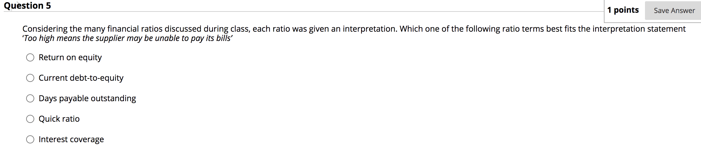 Question 1 1 points focus on achieving