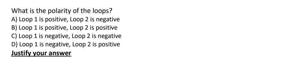 Please write the correct polarity of loop 1 and