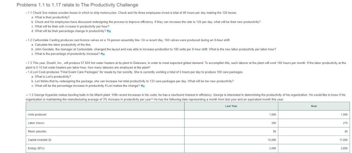 1.2 Problems 1.1 to 1.17 relate to The