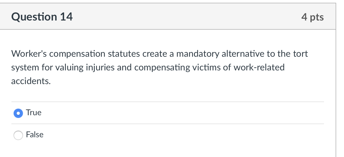 Question 15 4 pts The Family Medical Leave Act