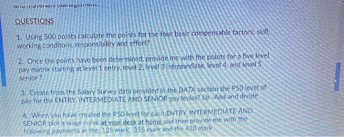 Question 13 (15 points) This is the data you