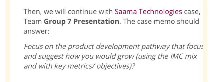 please write the answer from Saama technologies