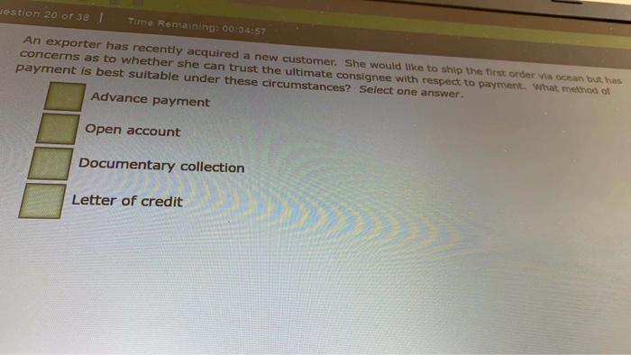 Time Remaining: 00:52:01 The UCP 600 rules