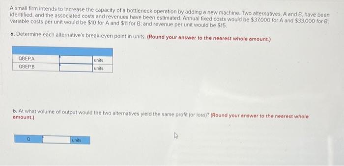 how do I solve this? A small firm intends to