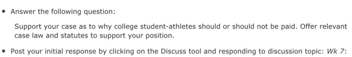 Answer the following question: Support your case