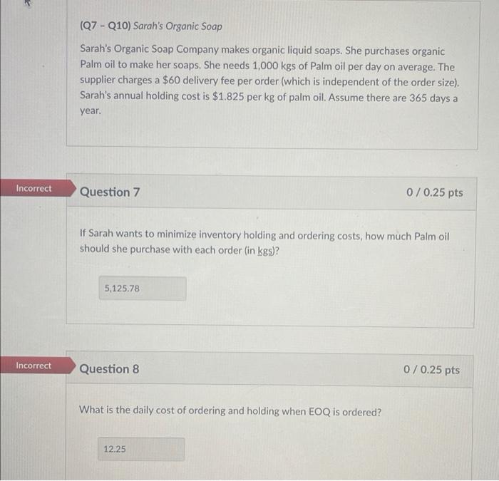 These are incorrect! please provide the correct