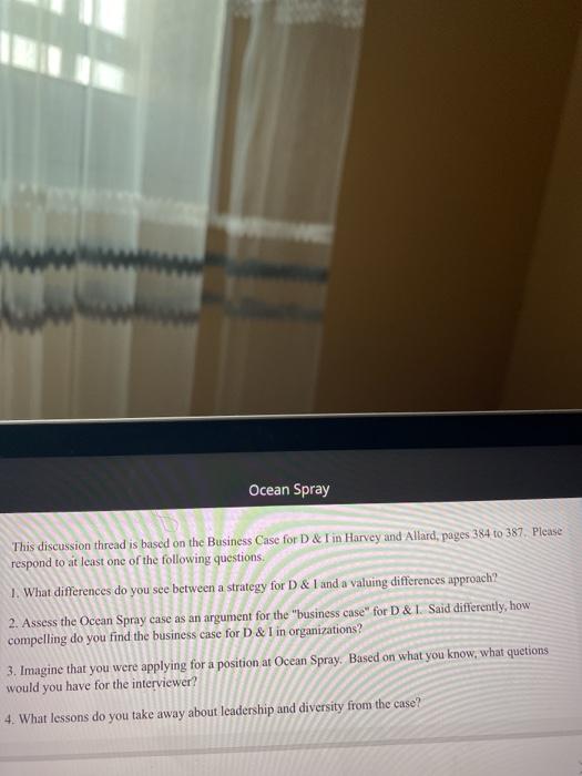 Ocean Spray This discussion thread is based on