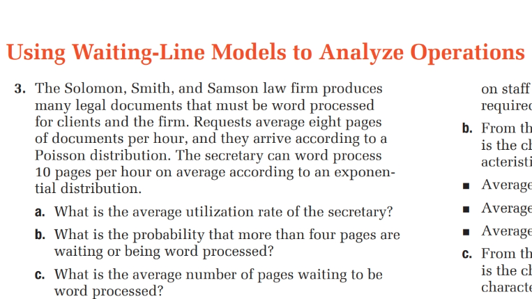 Using Waiting-Line Models to Analyze Operations