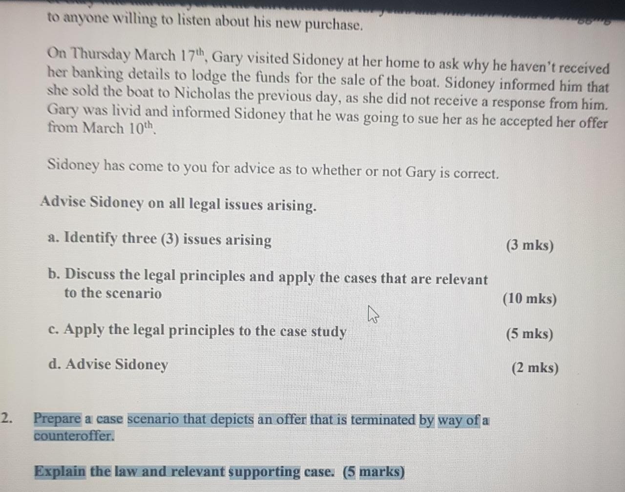 BUSINESS LAW PLEASE HELP ME ANSWER B C AND ALSO
