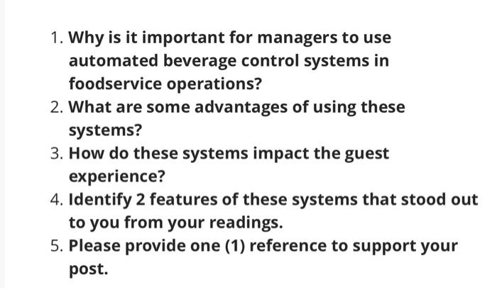 1. Why is it important for managers to use