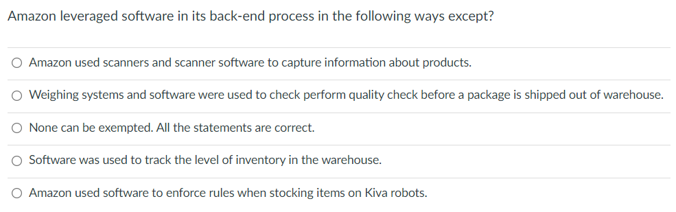 2. a) b) c) Amazon leveraged its pickers, in the