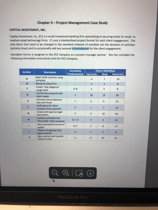 Chapter 3 - Project Management Case Study CAPITAL