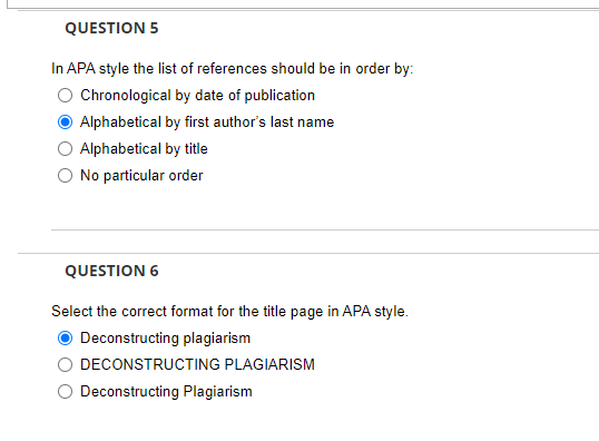 QUESTION 1 Select the correct usage of in-text